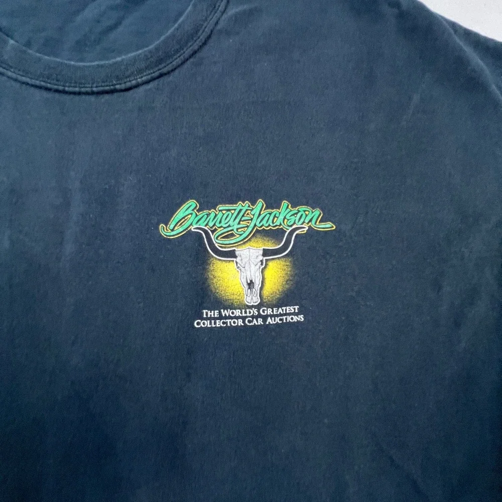 Gildan Barrett-Jackson T-Shirt Mens 2XL Black Collector Car Auction Graphic Tee